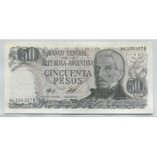 ARGENTINA COL. 629d BILLETE 50 PESOS LEY 18.188 BOT 2380 SIN CIRCULAR UNC